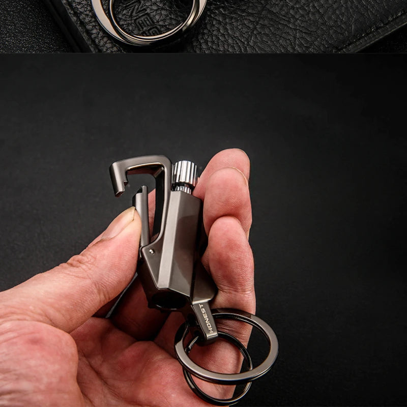 Multifunctional Keychain Kerosene Lighter Beer Bottle Opener Outdoor Portable Igniter Smoking Accessories Gadgets for Men