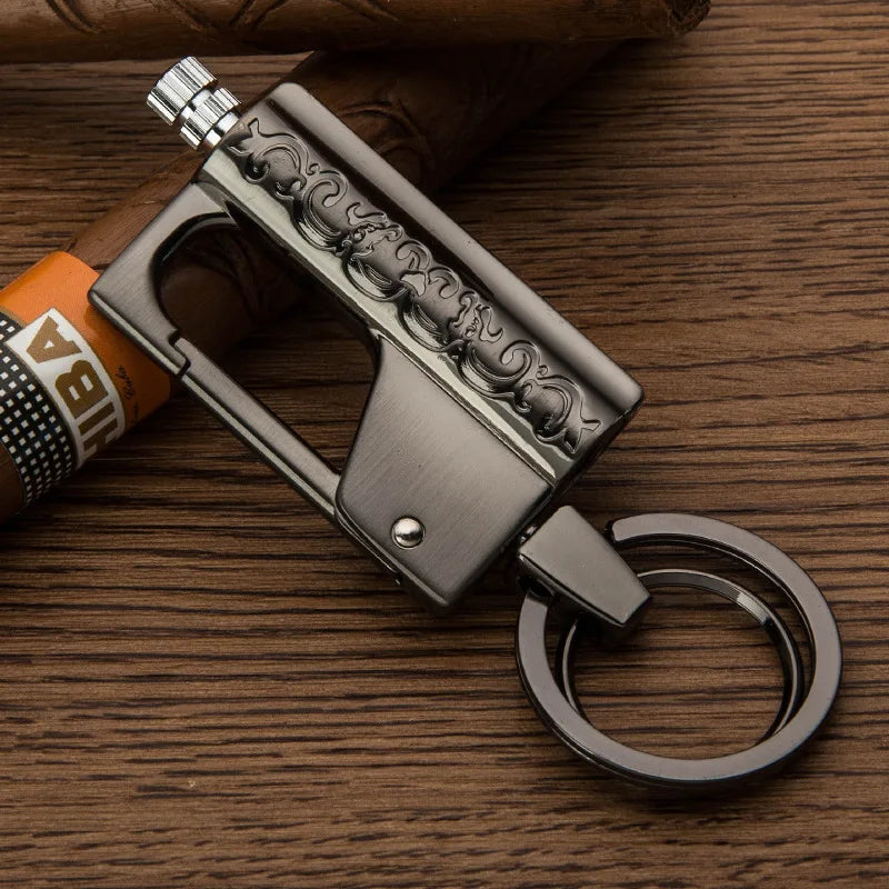 Multifunctional Keychain Kerosene Lighter Beer Bottle Opener Outdoor Portable Igniter Smoking Accessories Gadgets for Men